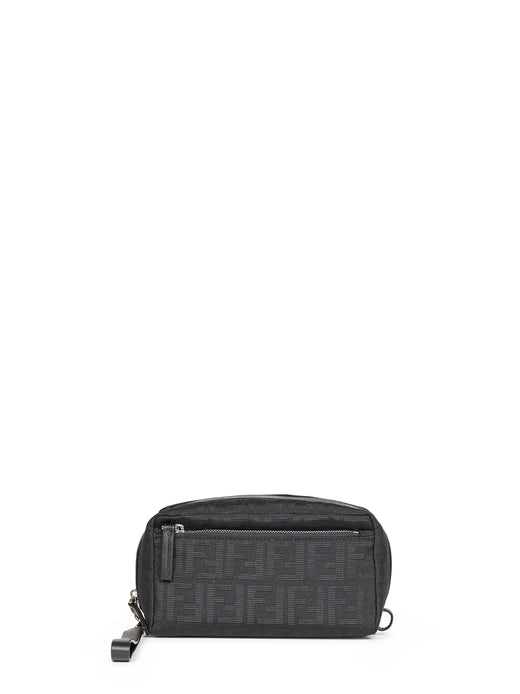 Fendi Ff Zucca Jacquard Clutch — Black Polyester