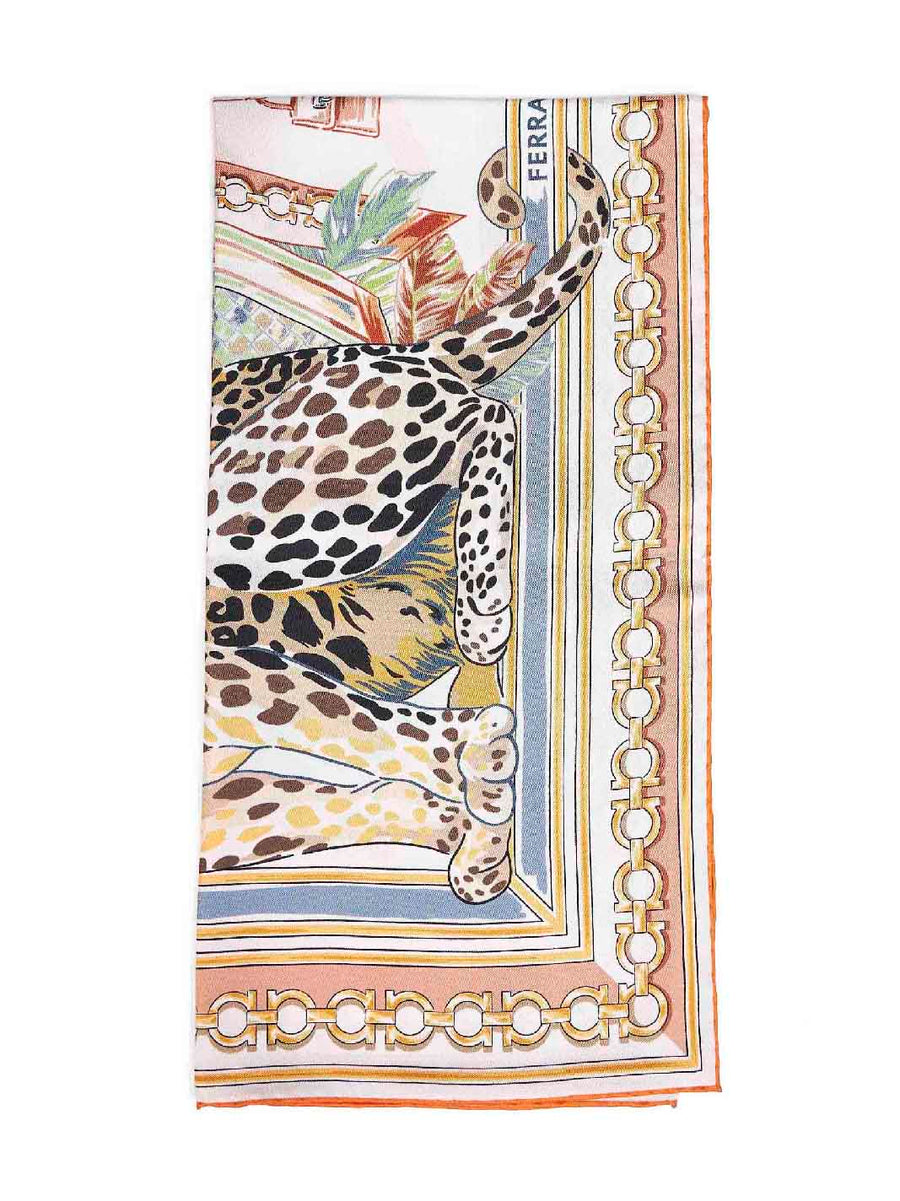 Ferragamo Felini Scarf — Multicolor Silk Scarfs