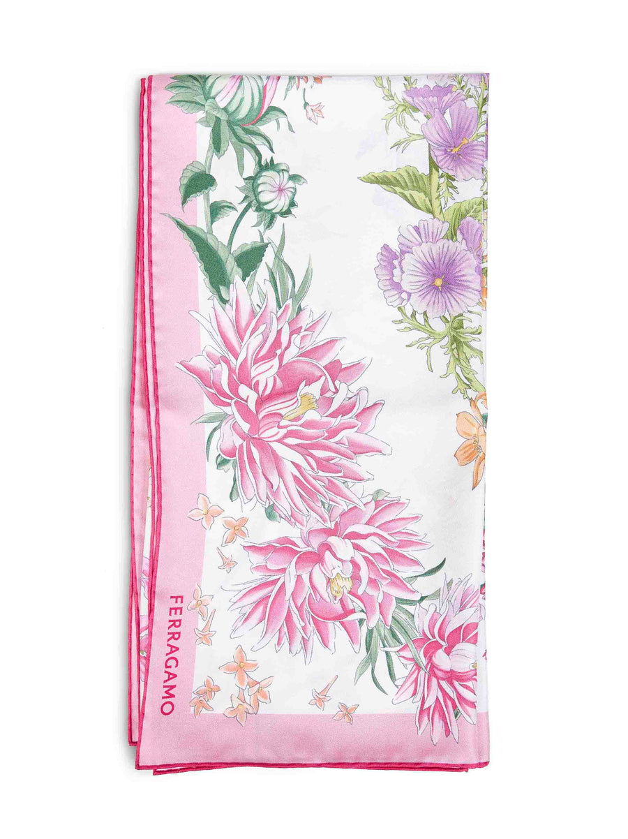 Ferragamo Scarf — Pink Silk Scarfs