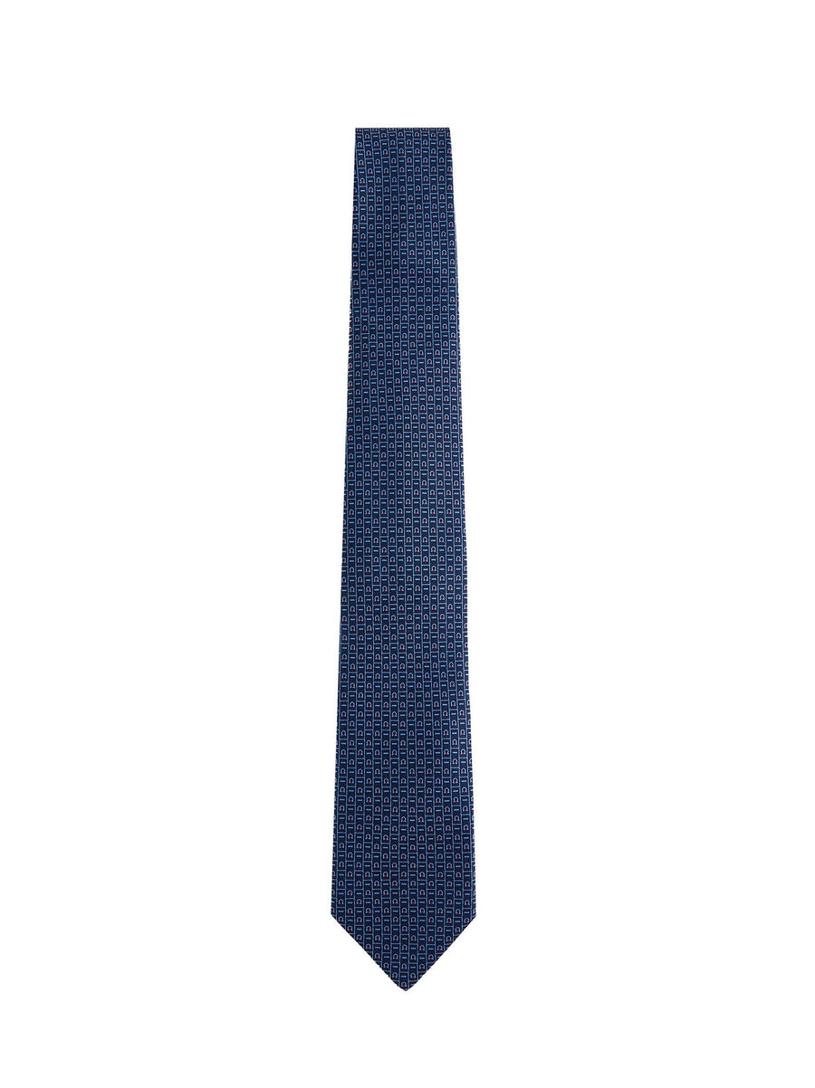 Ferragamo Gancini Necktie — Blue Silk Neckties