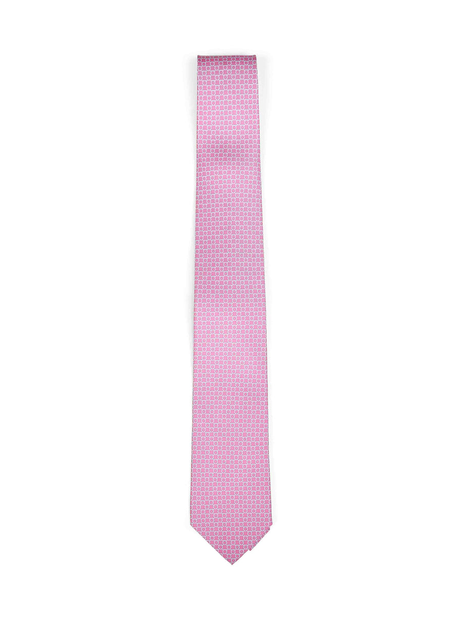 Ferragamo Carato Necktie — Pink Silk Neckties
