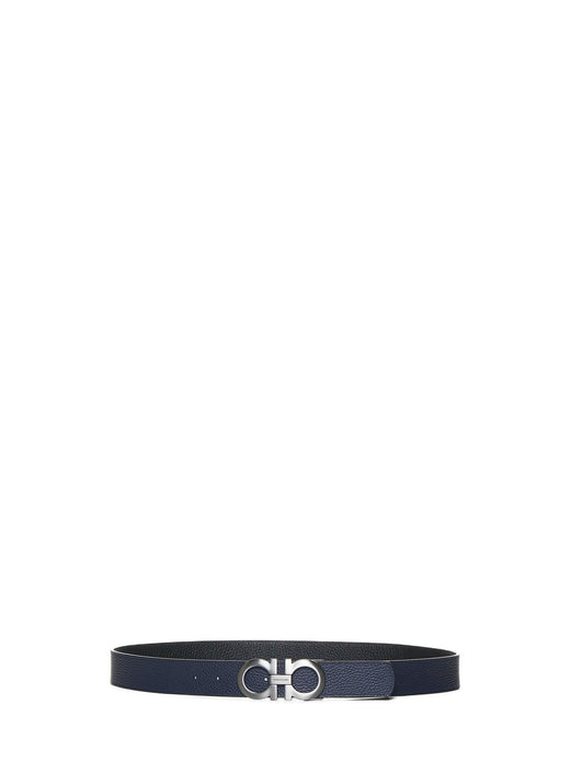 Ferragamo Gancini Belt — Black Calf Leather