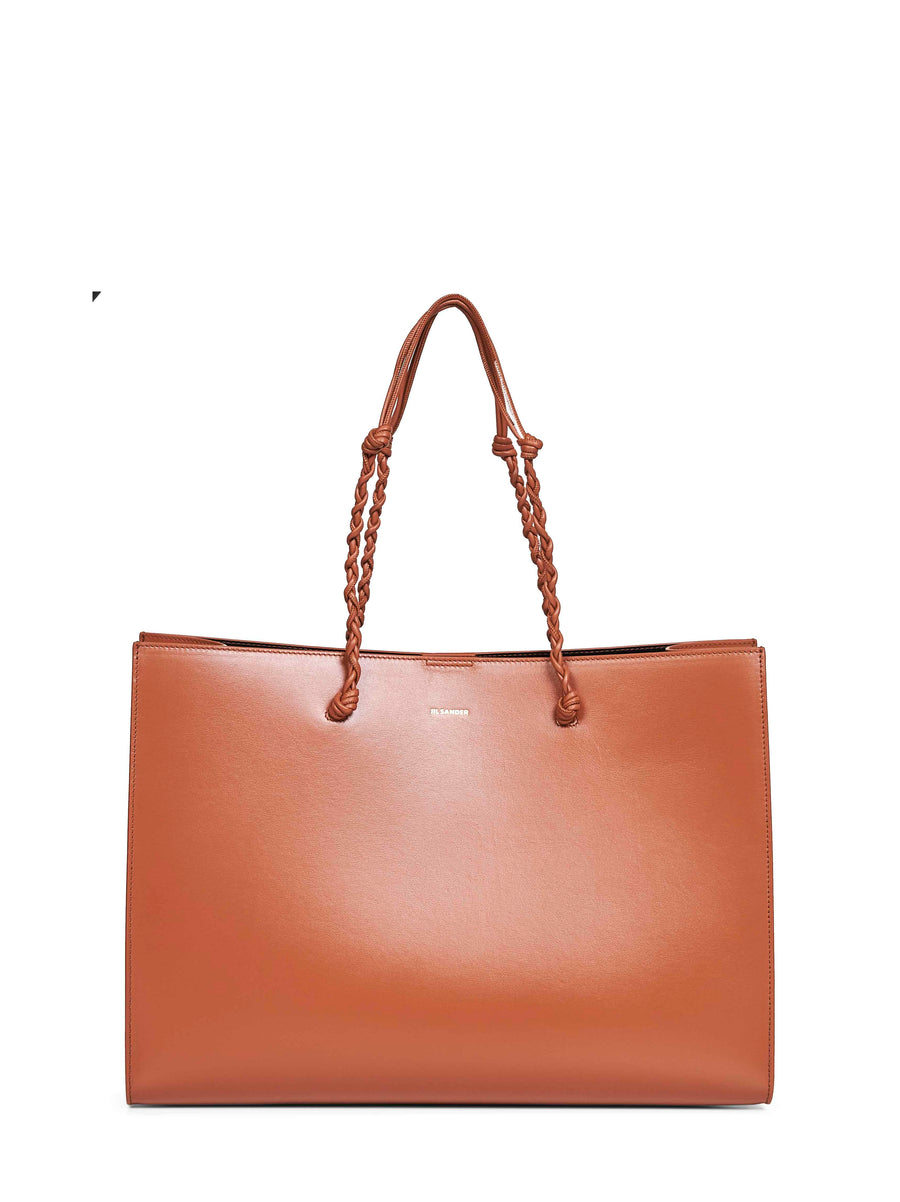 Jil Sander Tangle Tote Bag — Brown Calf Leather