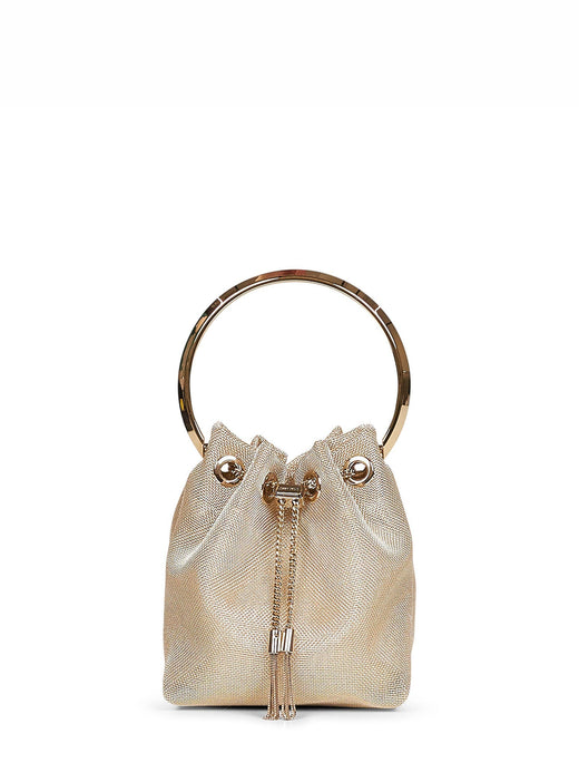 Jimmy Choo Bon Bucket Bag — Gold Recycled Polyamide