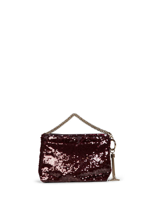 Jimmy Choo Clutch — Burgundy Polyester