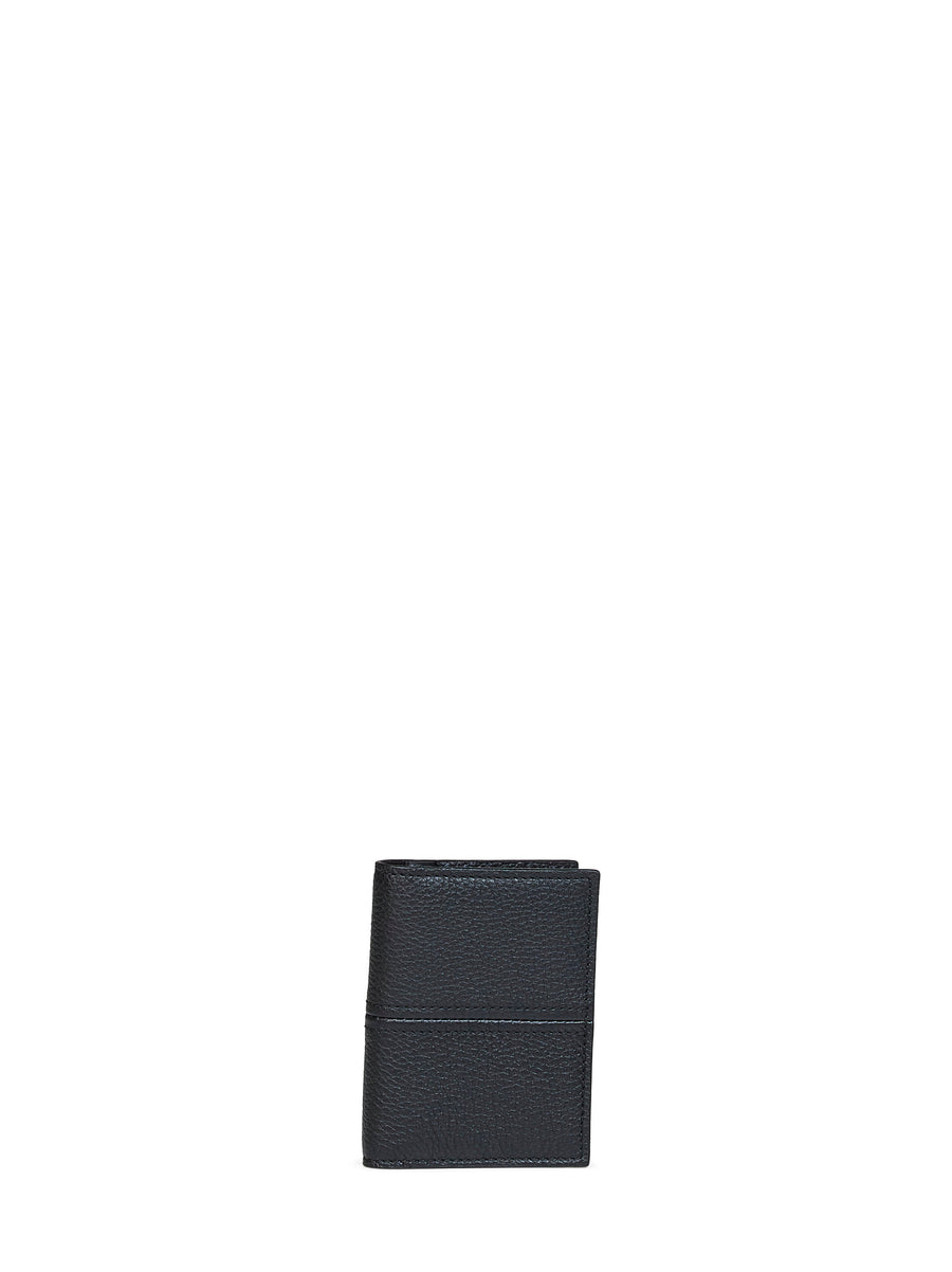 Maison Margiela Dress-Age Card Wallet — Black Calf Leather & Purses