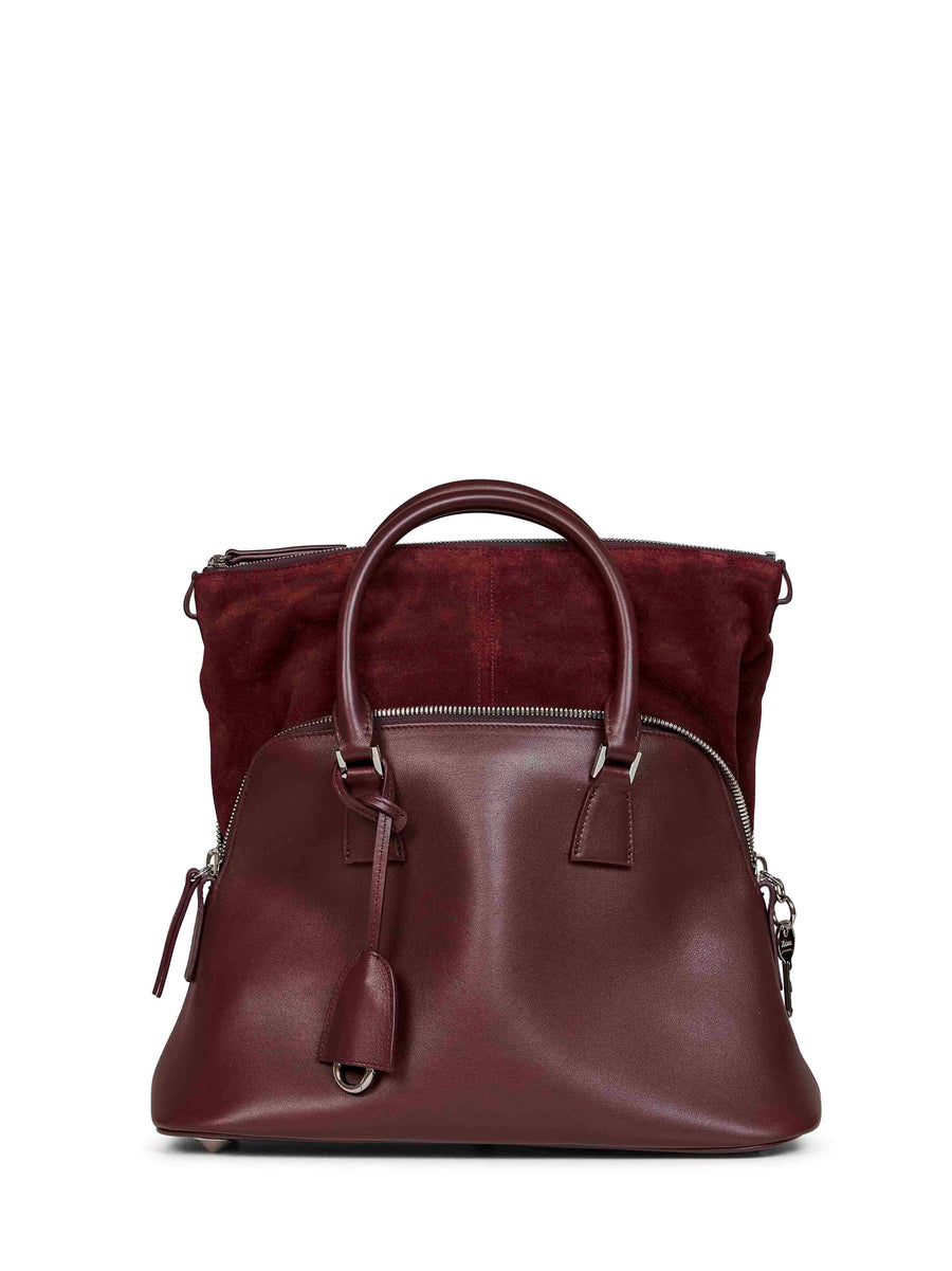Maison Margiela 5ac Shoulder Bag — Burgundy Calf Leather