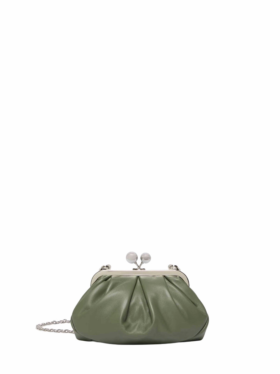 Weekend Max Mara Clutch — Green Leather