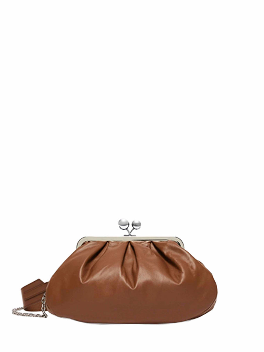Weekend Max Mara Clutch — Brown Leather