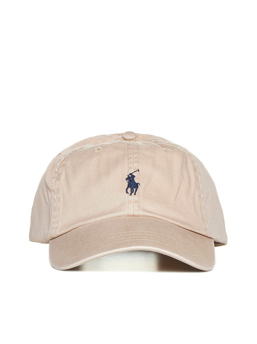 Polo Ralph Lauren 710548524-005 Embroidered Pony Baseball Cap — Beige Cotton Caps