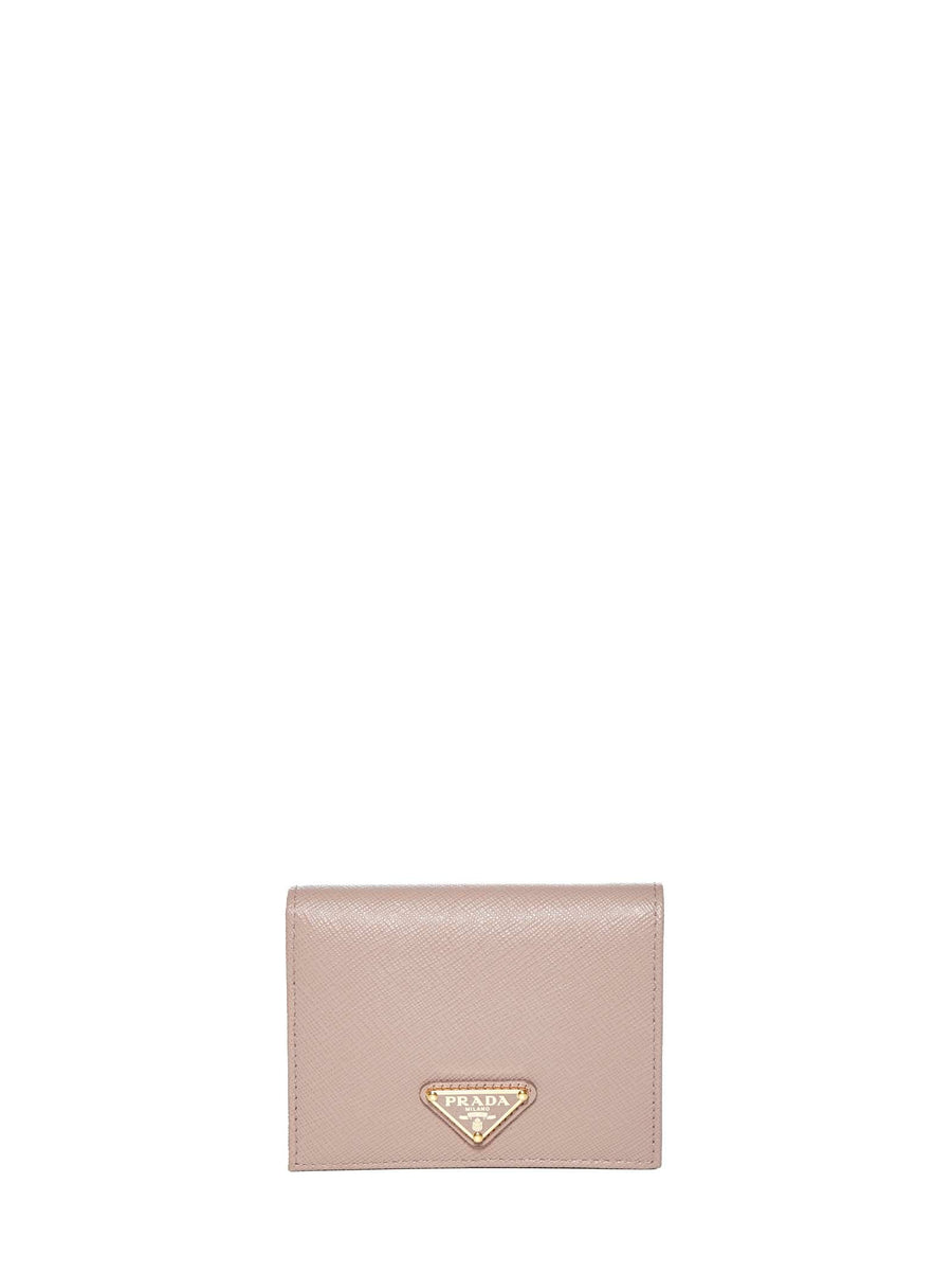 Prada Saffiano Leather Wallet — Pink Calf
