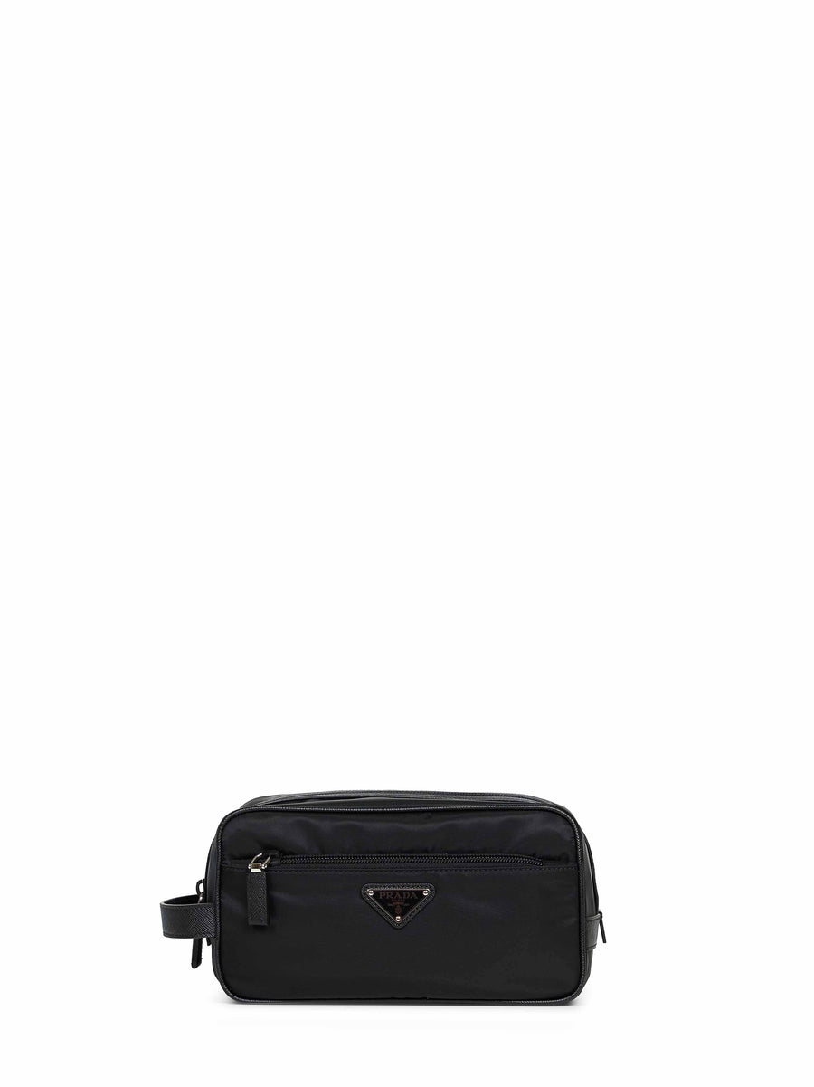 Prada Calf Leather Travel Wallet — Black
