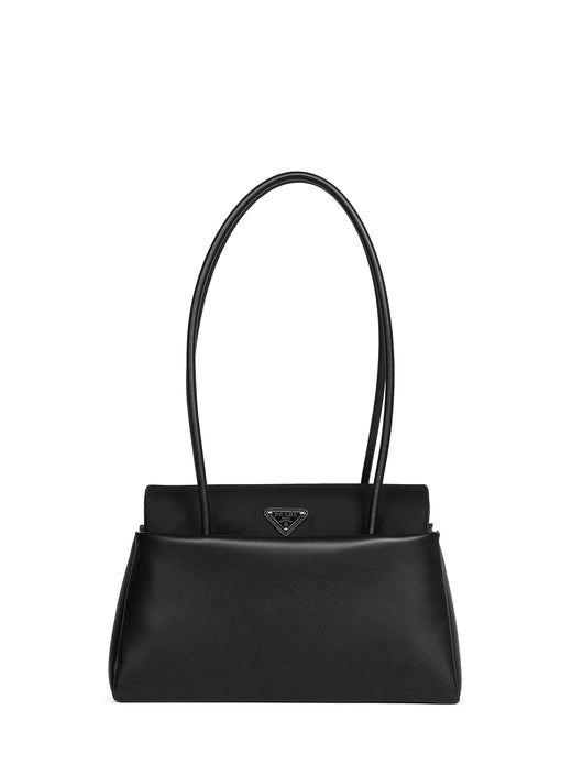 Prada Passage Shoulder Bag — Black Calf Leather