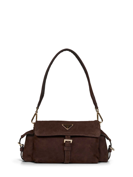 Prada Shoulder Bag — Brown Lambskin