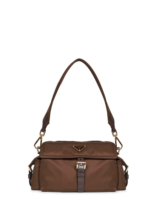 Prada Explore Shoulder Bag — Brown Recycled Polyamide