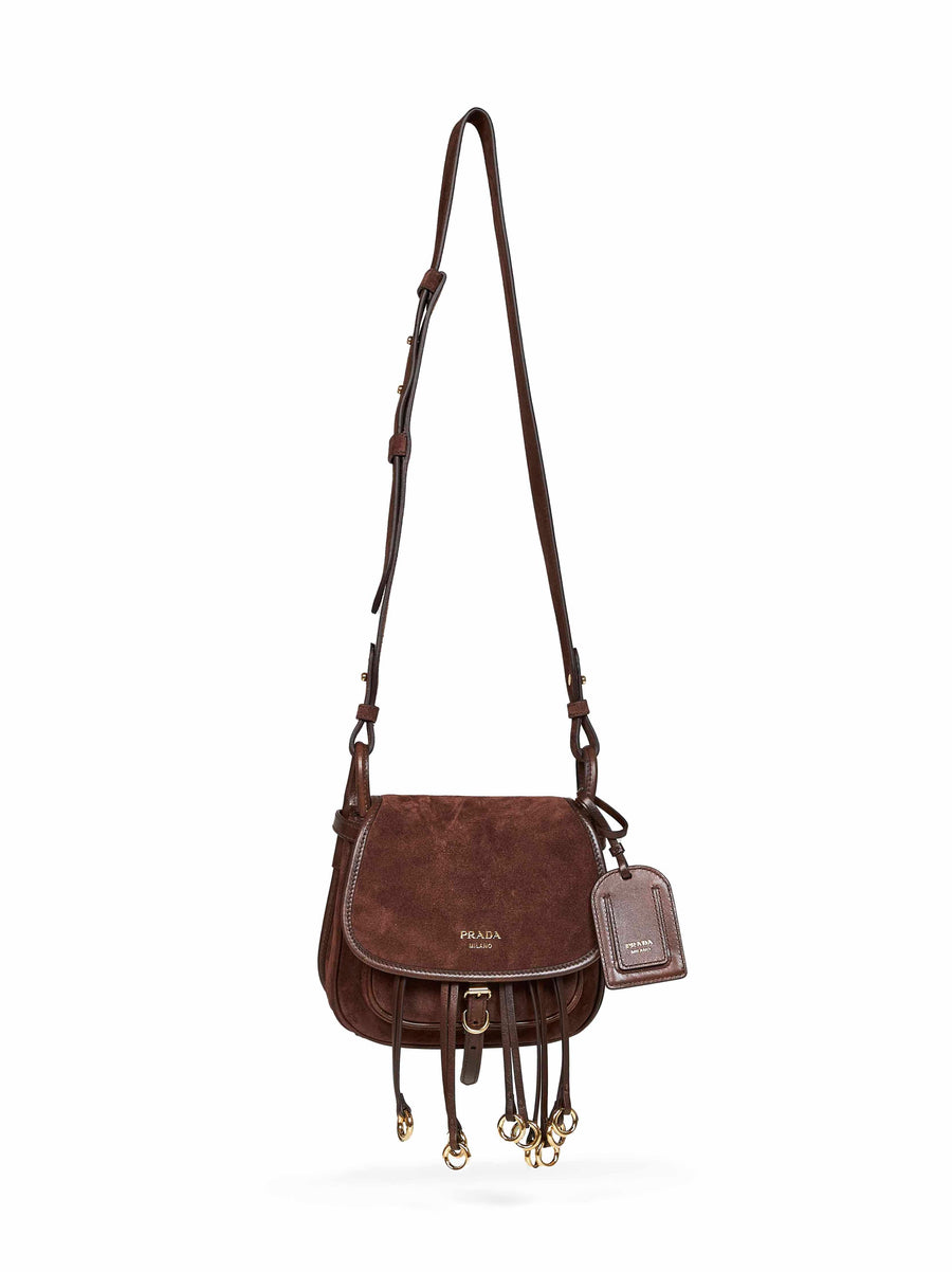 Prada Corsaire Shoulder Bag — Brown Calf Leather