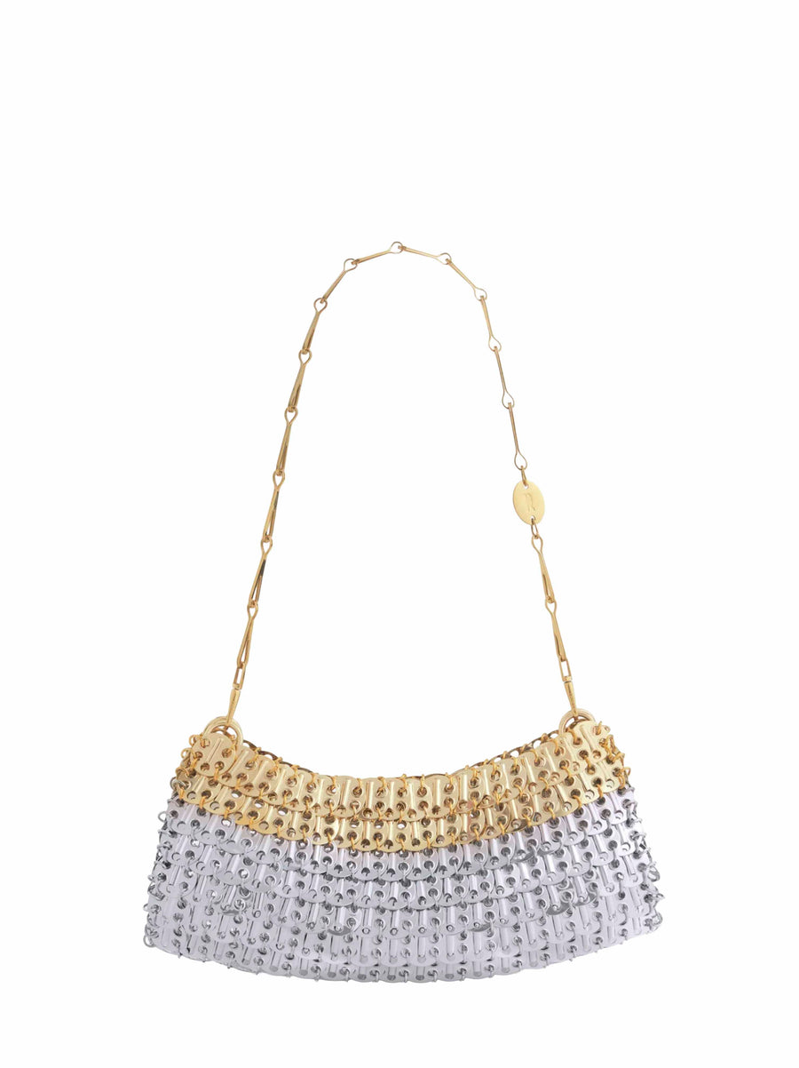 Rabanne Skyline Shoulder Bag — Silver Steel