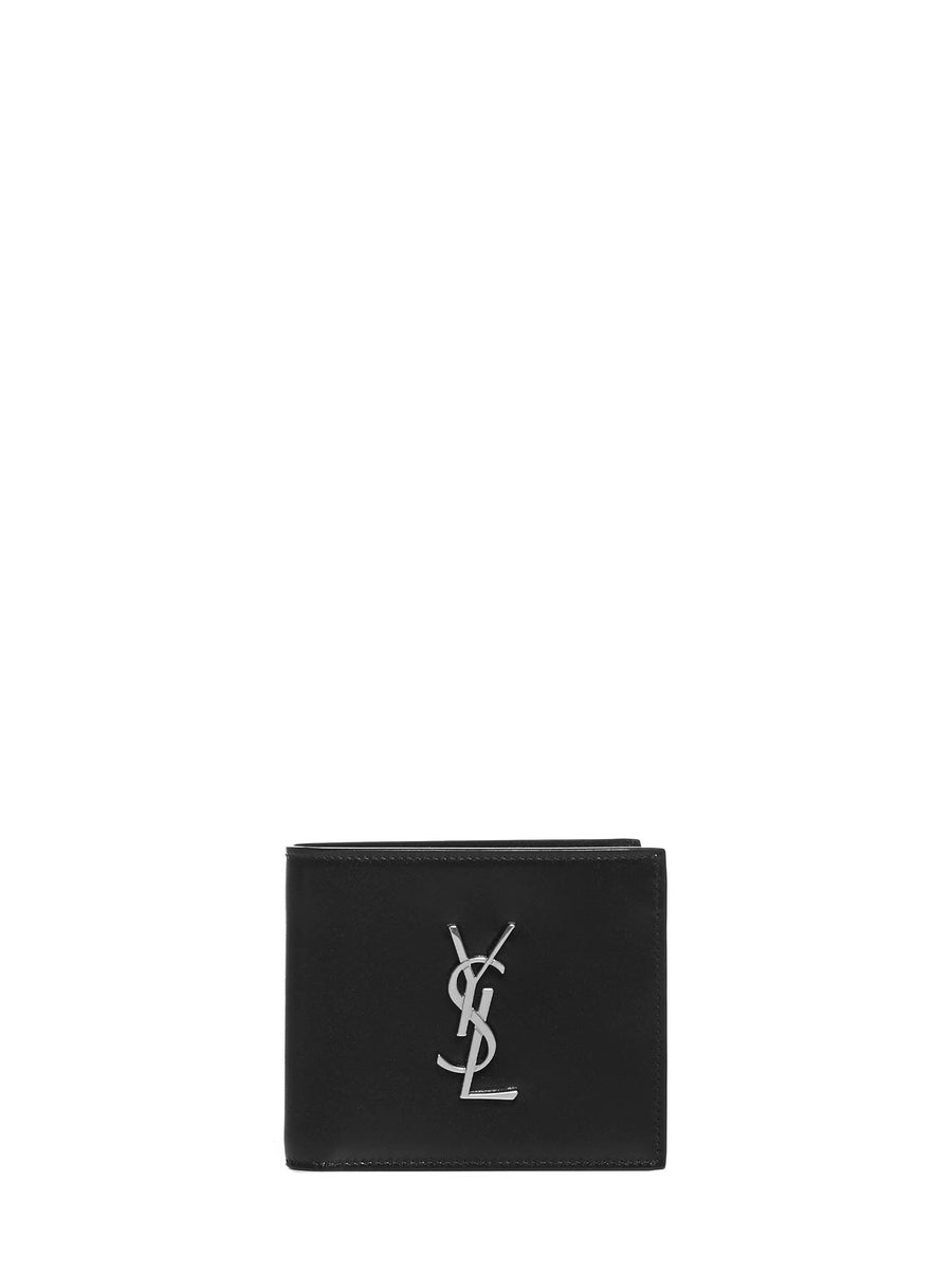 Saint Laurent Monogram Calfskin Wallet — Black & Cardholders
