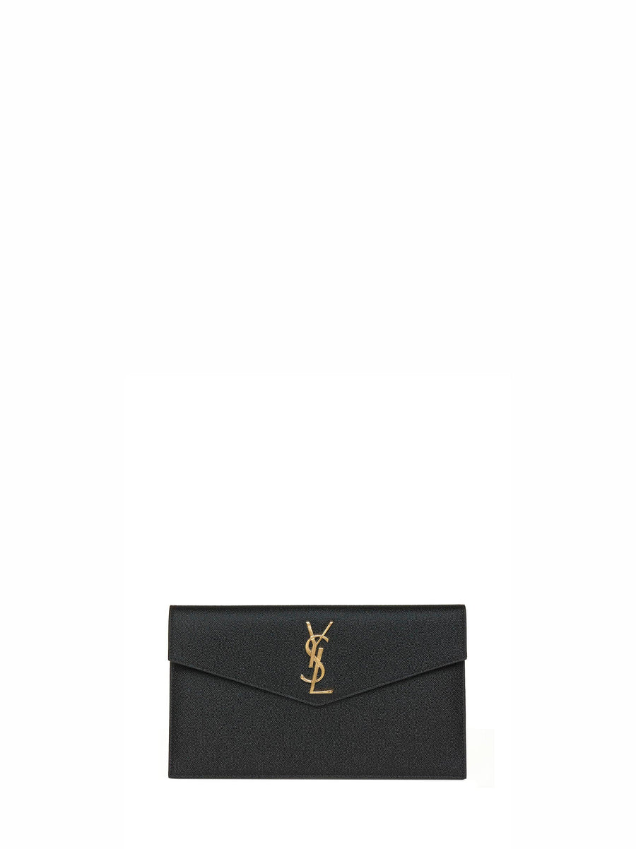 Saint Laurent Clutch — Black Calfskin Wallet