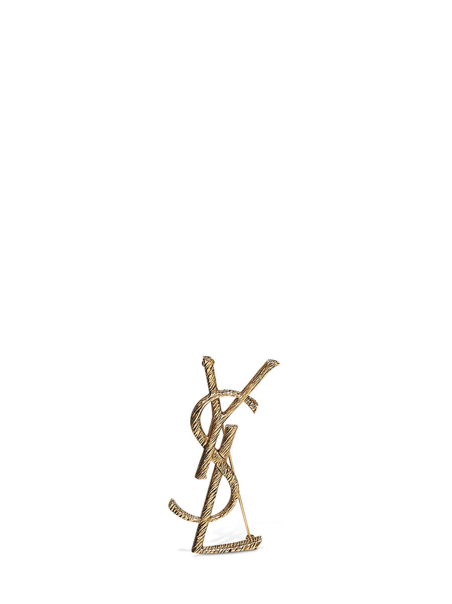 Saint Laurent Cassandre Brooch — Gold Brass Brooches & Pins