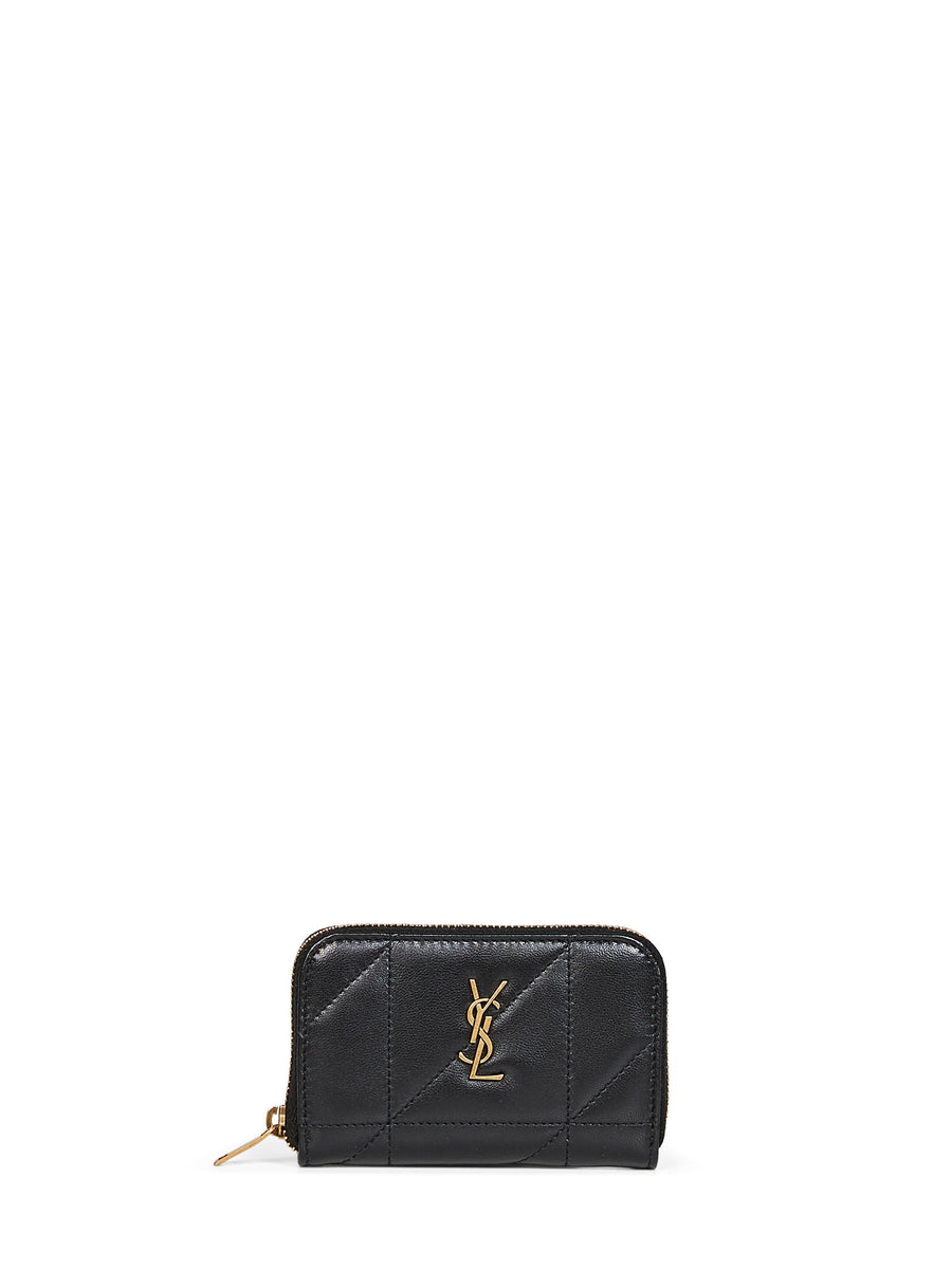 Saint Laurent Jamie Wallet — Black Lambskin & Purses