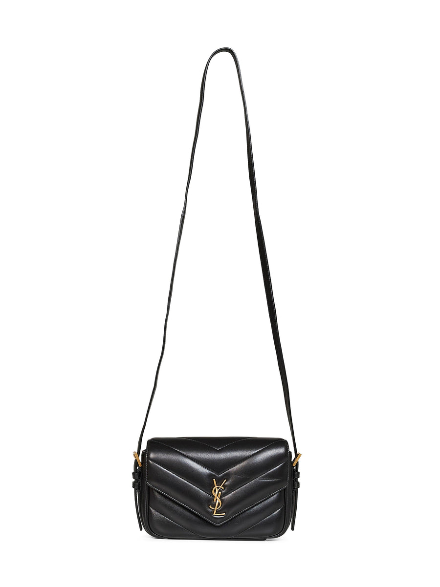 Saint Laurent Loulou Toy Crossbody Bag — Black Lambskin