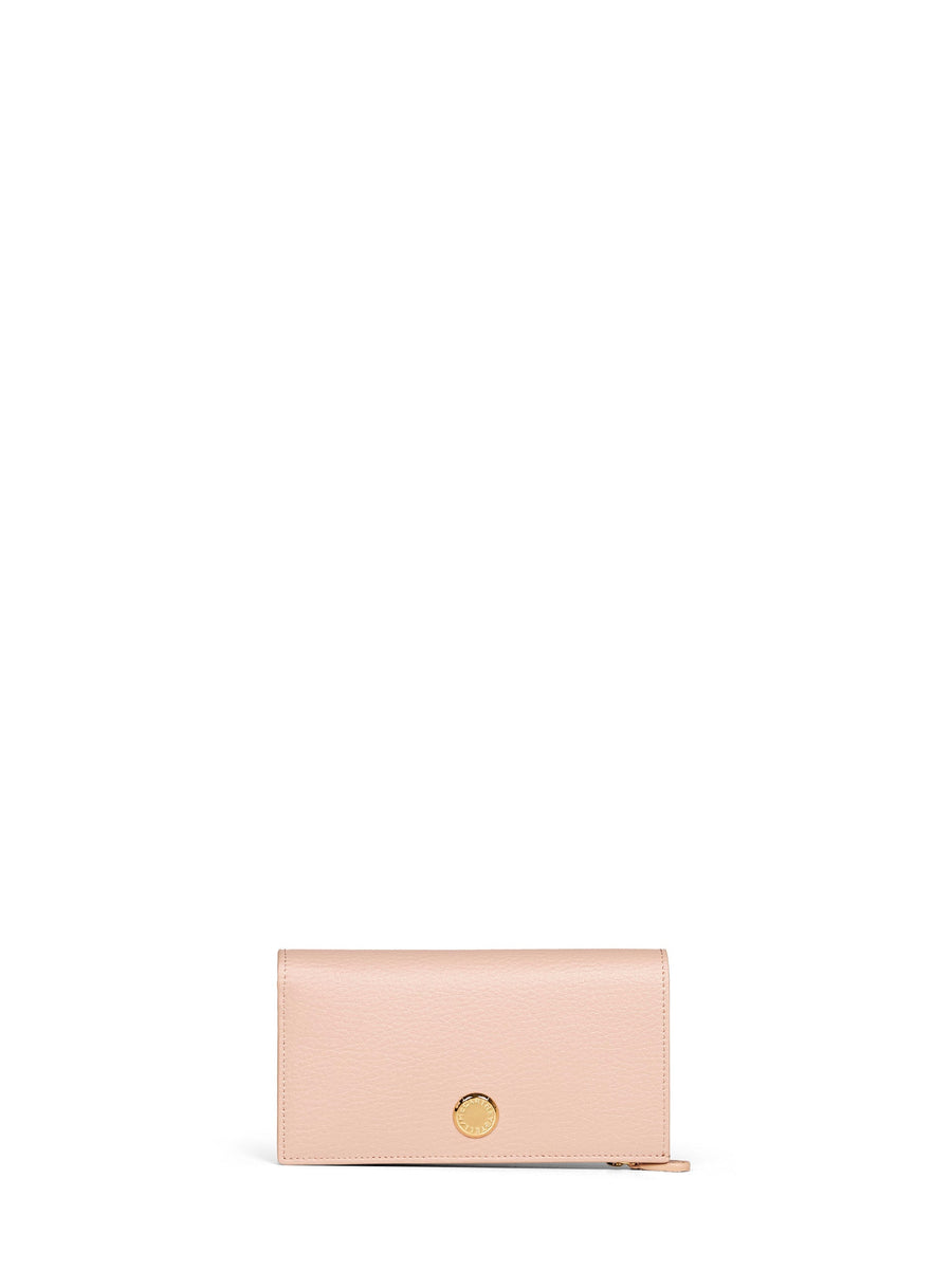 Stella Mccartney Vegan Leather Tri-Fold Wallet — Pink Polyamide
