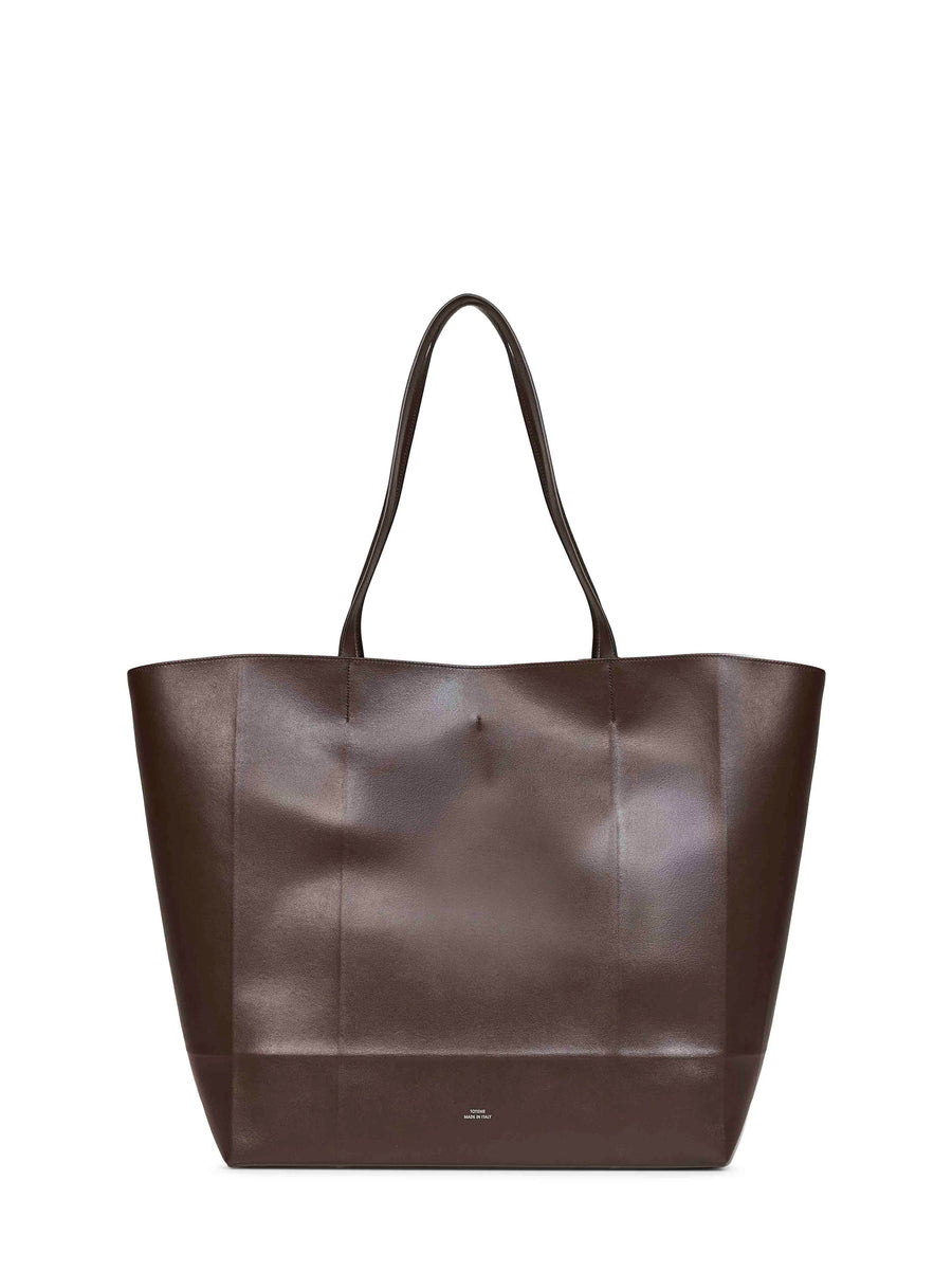 Toteme Roam Tote Bag — Brown Calf Leather