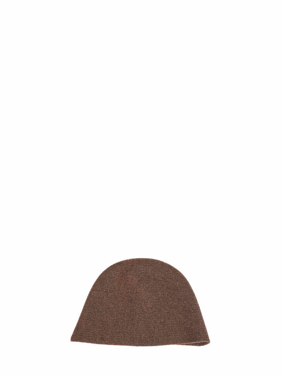 Uma Wang Uk0052-Uw600 Cashmere Knit Bucket Hat — Brown