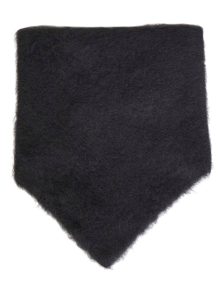 Uma Wang Alpaca Blend Triangular Scarf — Black Scarfs
