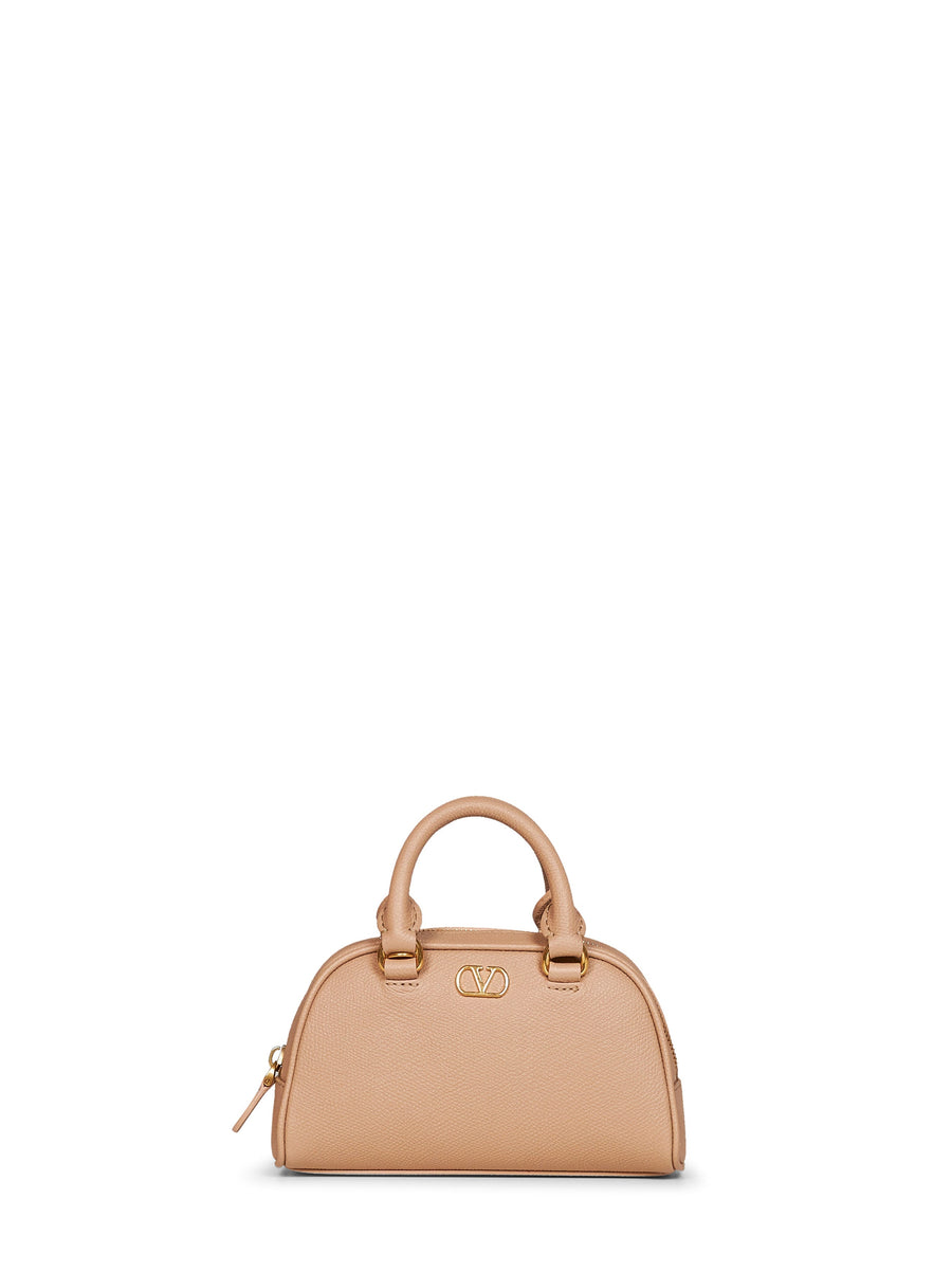 Valentino Garavani Top Handle Bag — Beige Calf Leather