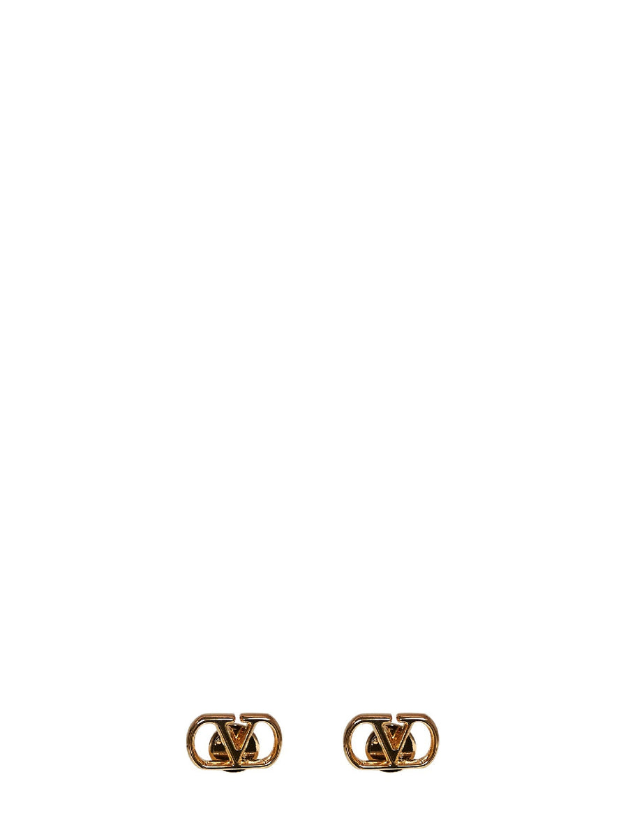 Valentino Garavani Vlogo Earrings — Gold Brass