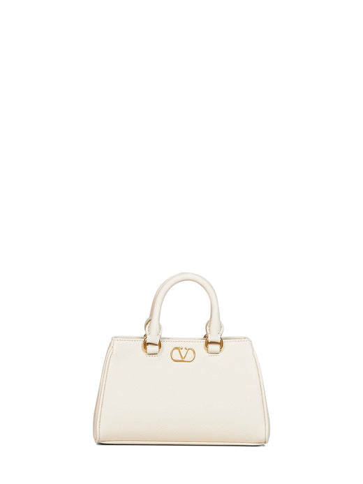 Valentino Garavani Top Handle Bag — Beige Calf Leather