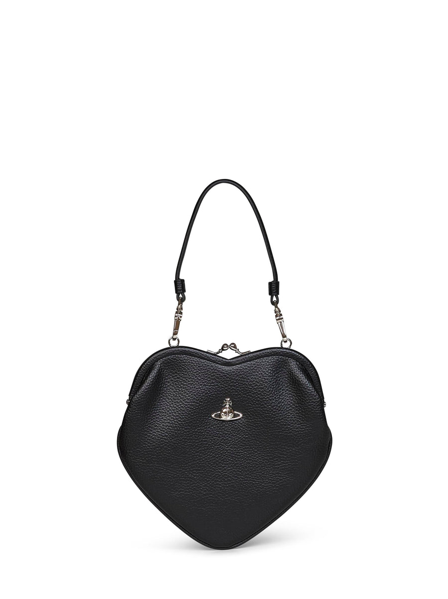 Vivienne Westwood Belle Heart Shoulder Bag — Black Polyethylene