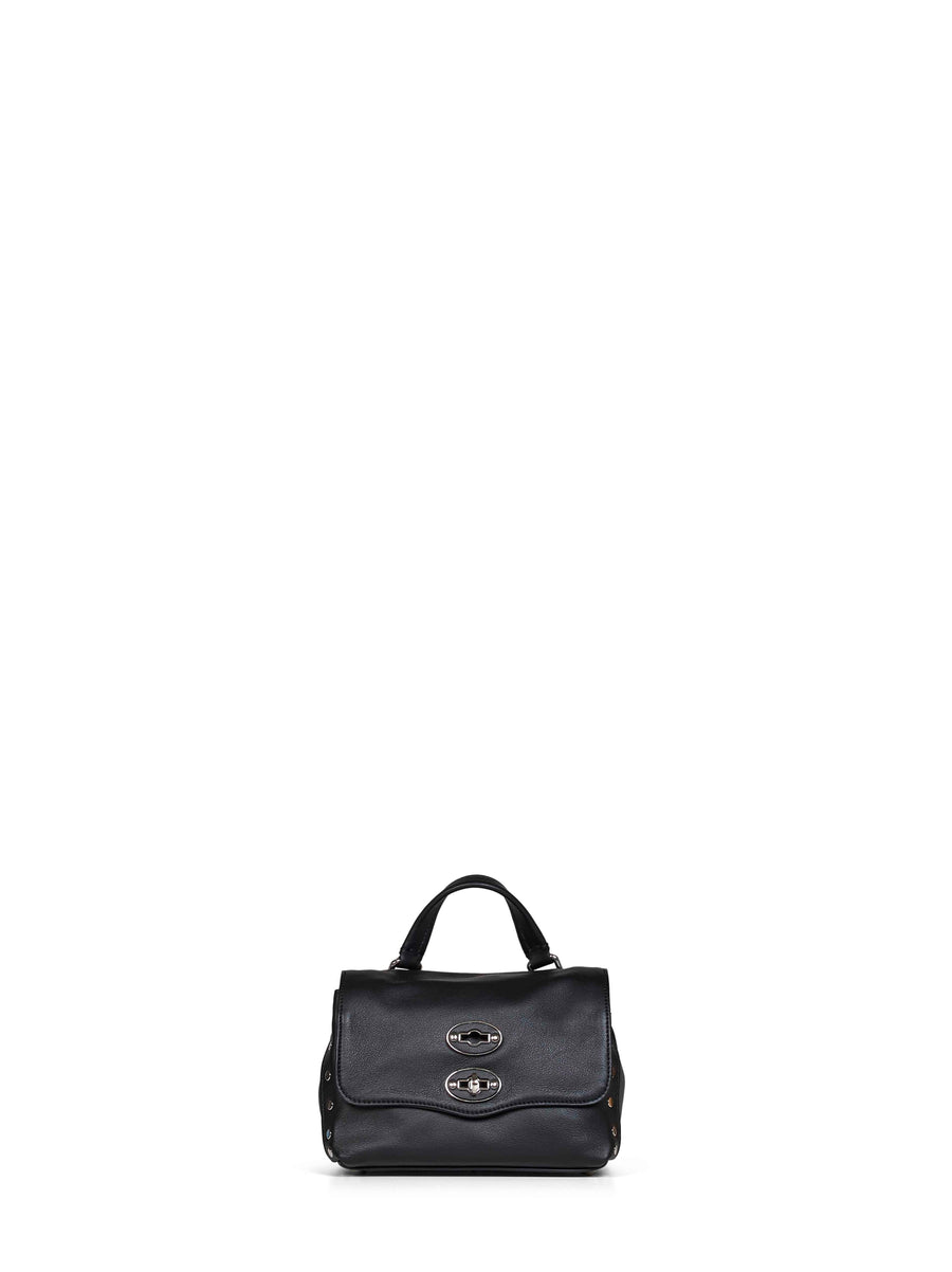 Zanellato Baby Postina Top Handle Bag — Black Bovine Leather
