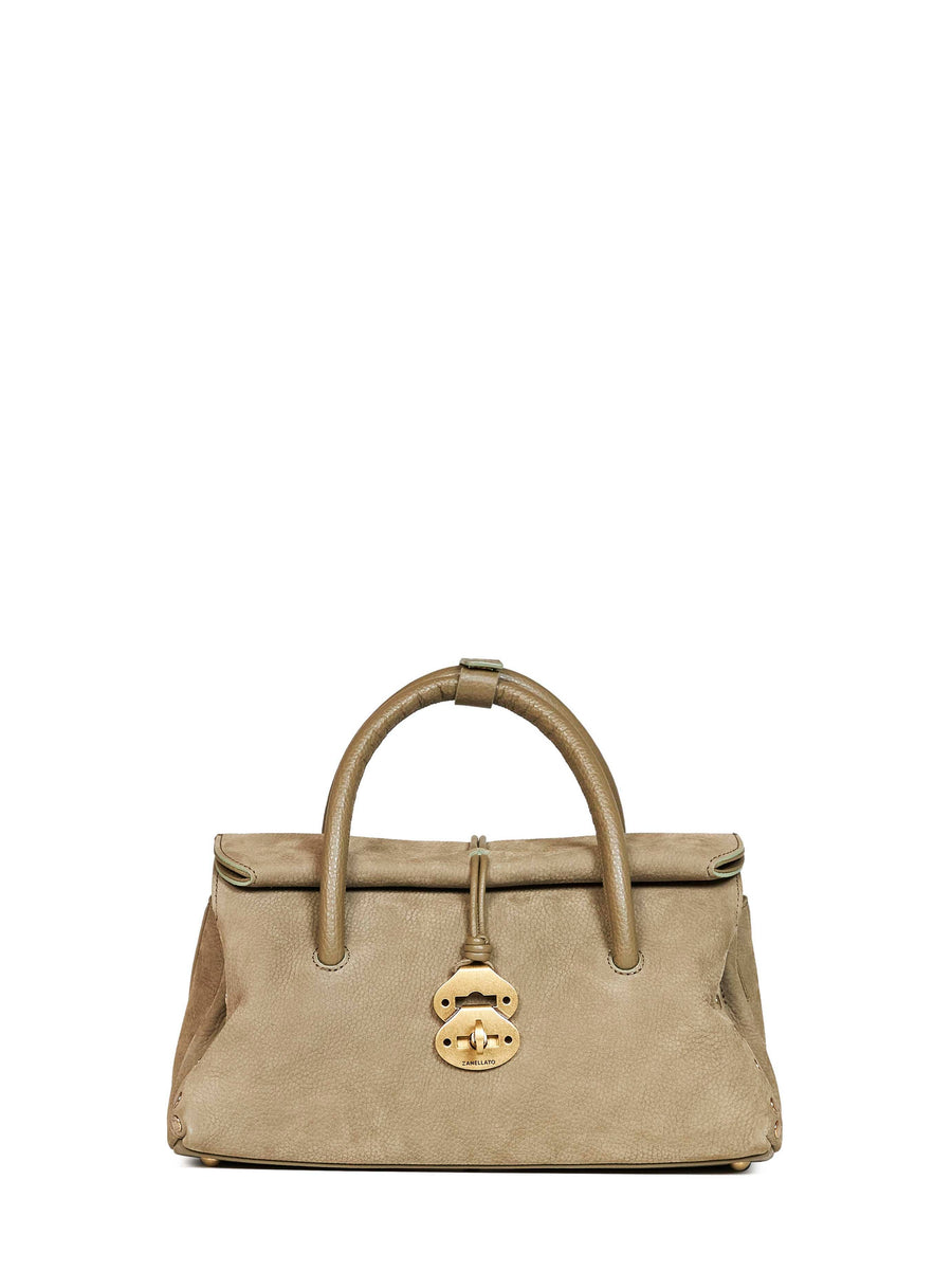 Zanellato Dotta Small Top Handle Bag — Green Bovine Leather