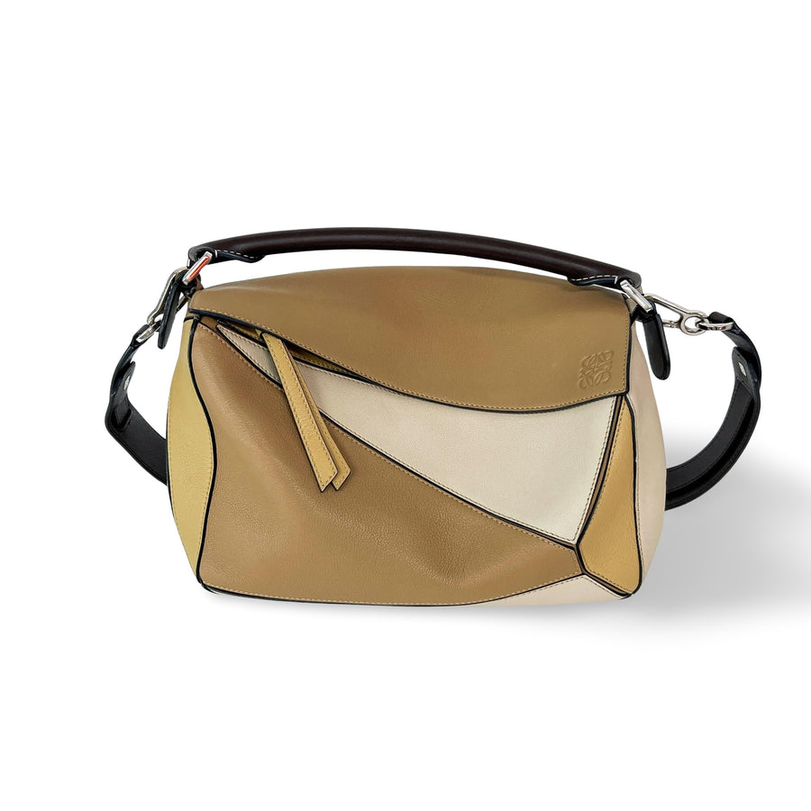 Loewe Puzzle Patchwork Leather Brown Calfskin Bag