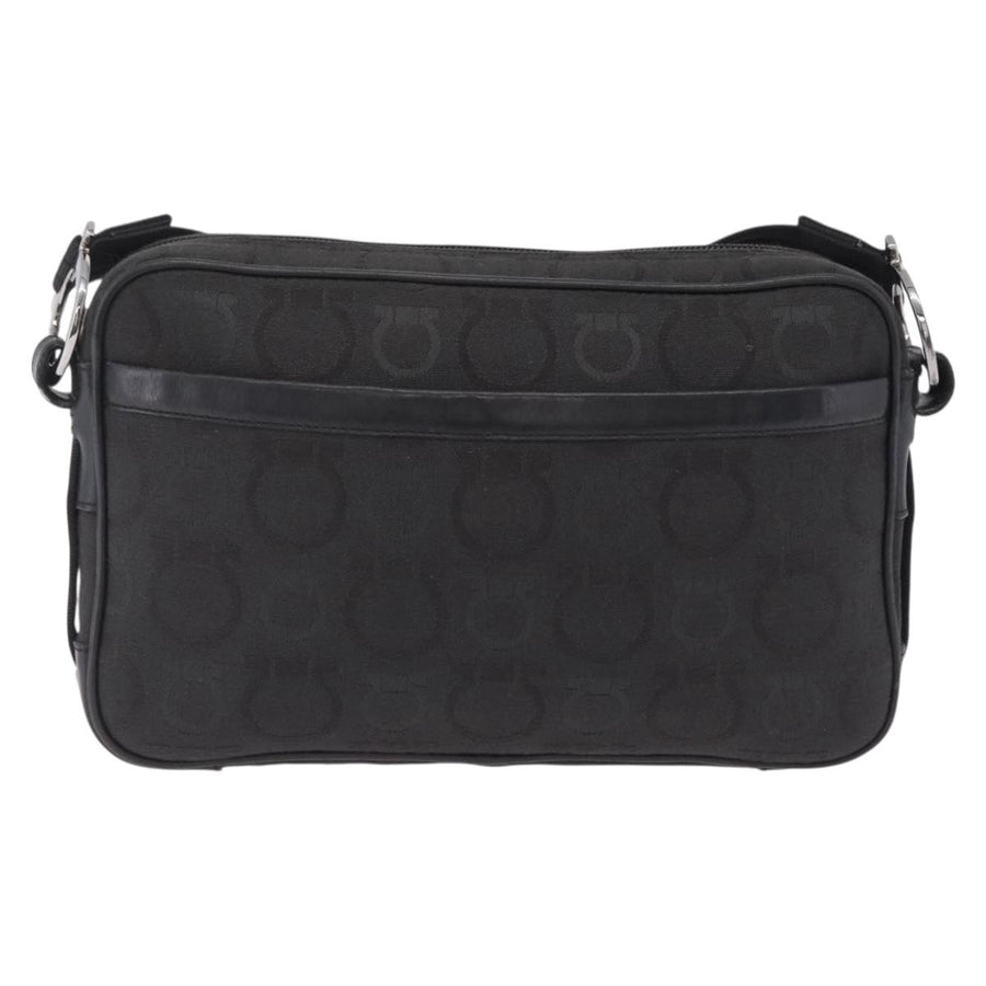 Salvatore Ferragamo Gancini Canvas Black Bag