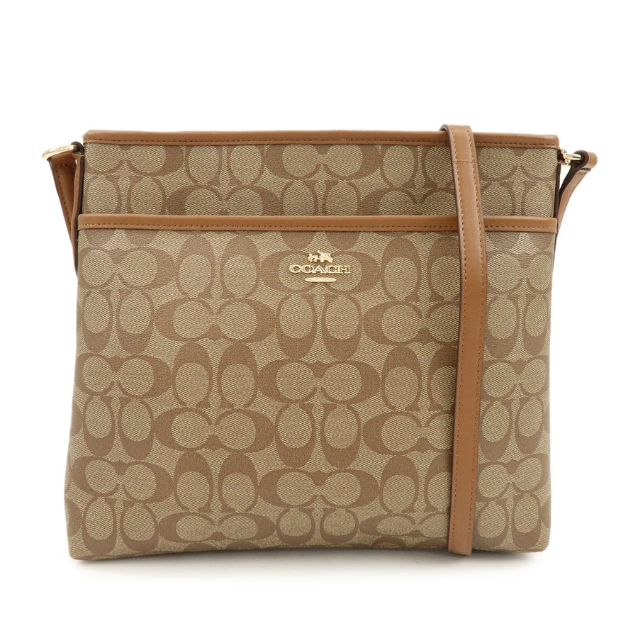 Coach Shoulder Canvas Brown Bag
