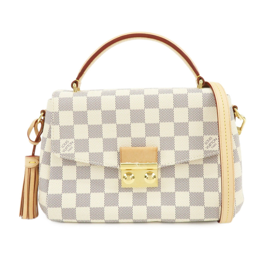 Louis Vuitton Croisette Epi Leather White Canvas Bag