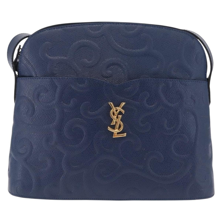 Saint Laurent Overseas Leather Navy Bag