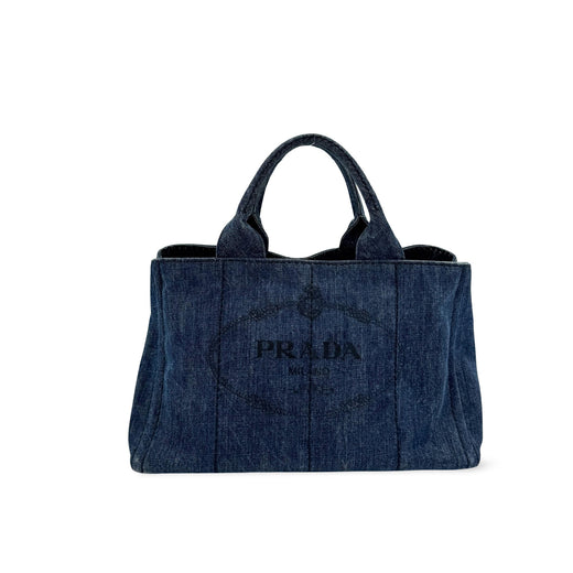 Prada Canapa Denim Blue Denim_jeans Bag