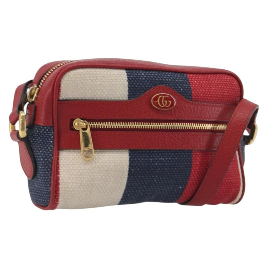 Gucci Ophidia Striped Canvas Red Bag