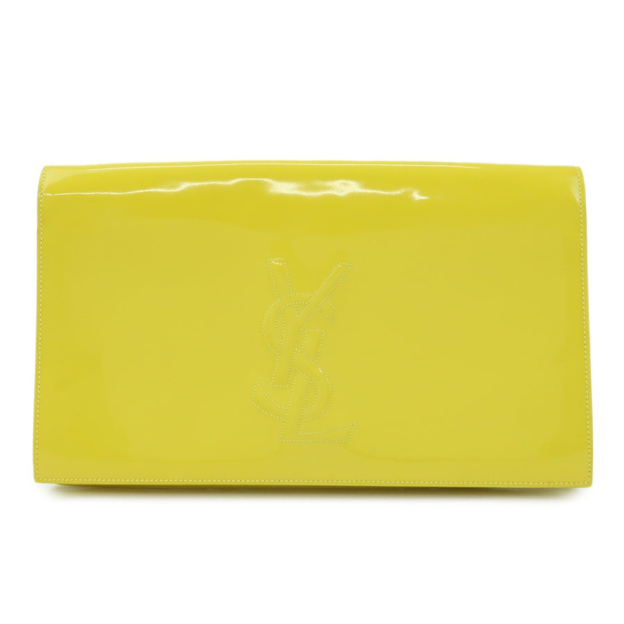 Saint Laurent Belle De Jour Clutch Patent Yellow Patent_leather
