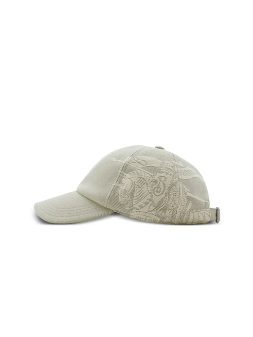 Burberry 8095005 Ekd Logo Baseball Cap — Gray Cotton Caps