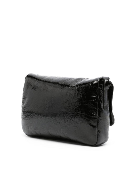Palm Angels Logo-Embossed Leather Shoulder Bag — Black