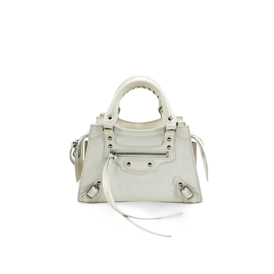 Balenciaga Neo Classic City Leather White Bag