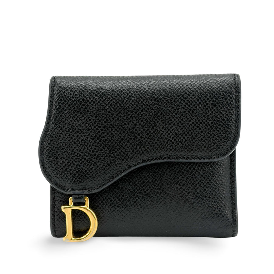 Christian Dior Saddle Lotus Leather Black Accessory