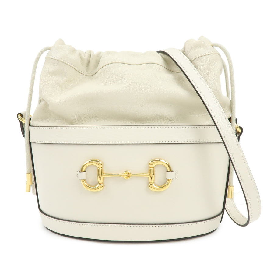 Gucci Horsebit 1955 Bucket Leather Beige Bag