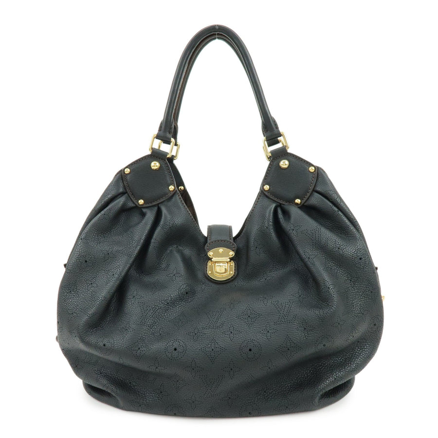 Louis Vuitton L Hobo Mahina Leather Black